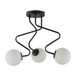 Luster na šipci ZIGZAG 3xG9/12W/230V crna