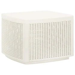 Vidaxl Vrtna miza bela 53x53x40 cm plastika
