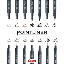 Pentel fineliner pointliner crni 0,4 ( p.s20p04 )