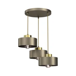 Luster na sajli MARTI 3xE27/15W/230V mesing/zlatna
