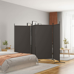 vidaXL Paravan 4-delni 346x180 cm rjavo blago