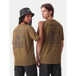 The North Face Majica Basecamp Barista Rlx Ss NF0A8JAA Rjava Relaxed Fit