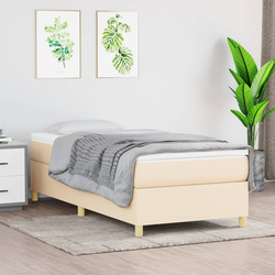 Okvir za krevet s oprugom krem 90x190cm od tkanine