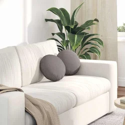 Jastučići za sjedenje 2 pcs Sivo-smeđa O30 x 13 cm tkanina