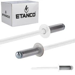 Aluminijaste odprte zakovice 4,8x12 mm RAL 9010