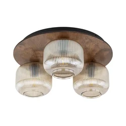 Plafonsko svetlo SALVIA 3xE14/10W/230V prečnik 40 cm braon/dimljeno braon