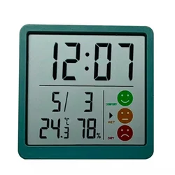 LCD kvarčna budilka JB-8211 magnet zelena PERFECT