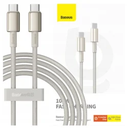 BASEUS BASEUS TUNGSTEN GOLD USB-C V USB-C KABEL, 100 W, 2 M (ZLAT)