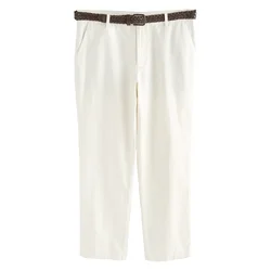 Next Chino hlače ecru/temno rjava