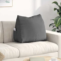 Jastuk za leđa Tamno siva 60 x 20 x 50 cm tkanina