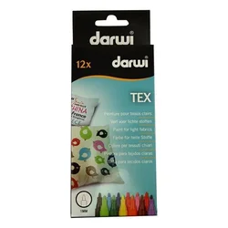 Set markerjev za tekstil DARWI TEX 12x3mm (markerji za)
