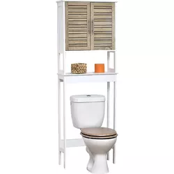 Tendance Kupatilski Ormarić Sa 2 Vrata I 1 Policom Stochklom 63X23X179Cm Mdf Bambus Bela