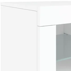 Komoda s LED svjetlima bijela 123 x 37 x 67 cm