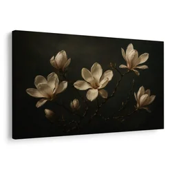 Slika magnolije v temnem tihožitju - 90x60