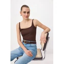 Trendyol Milla Ženska majica TWOSS26AL00015, Braon