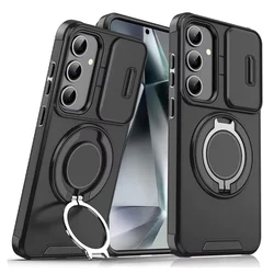Maska za telefon Samsung S936B Galaxy S25 Plus CAMSHIELD RING STAND, Crna