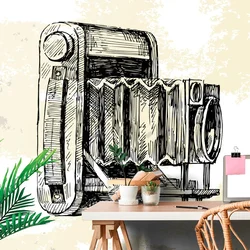 Samolepilna tapeta retro kamera - 147x99