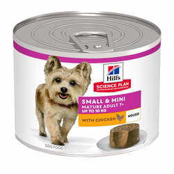Hills Science Plan Mature Small & Mini Mousse - piščanec (24 x 200 g)