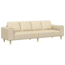Kauč za dnevni boravak Krema 250 x 77 x 76 cm Poliester