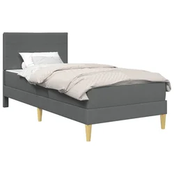 Vidaxl Konstrukcija postelje Temno siva 100 x 200 cm Poliester