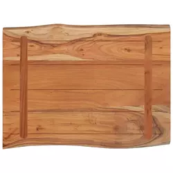 Stolna ploča 80x60x2,5 cm pravokutna bagremovo drvo živi rub