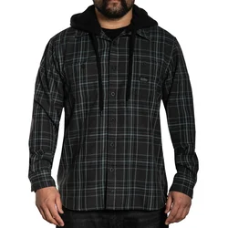 Moška srajca SULLEN - DARK TIDE HOODED FLANNEL - SCM4260_GY