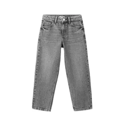 MANGO KIDS Kavbojke siv denim