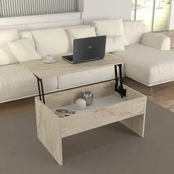 Hanah Home Klub sto Akilli, 90x52x45 cm, Bež
