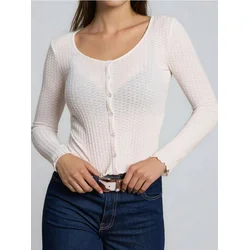 Sinsay - Rebrasta bluza - krem
