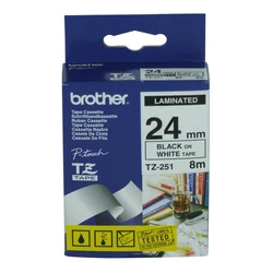 BROTHER P-Touch trak črno na belem, TZ-251