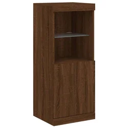 Komoda s LED svjetlima boja smeđeg hrasta 41x37x100 cm