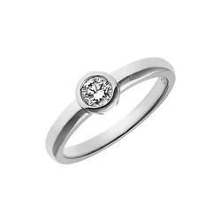 DIAMANT LETERNEL Prstan Ring aus 750 Weißgold mit 0.25 Karat Diamant srebrna