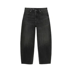 Pull&Bear Kavbojke črn denim
