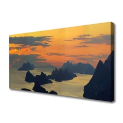 tulup.si Slika na platnu Sea rock mountain landscape 100x50 cm