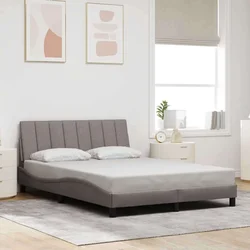vidaXL Posteljni okvir brez vzmetnice taupe 120x200 cm blago