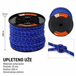 KMT Pleteno uže, 100 m, Plavo