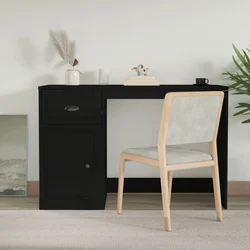 Radni stol s ladicom crni 115 x 50 x 75 cm konstruirano drvo