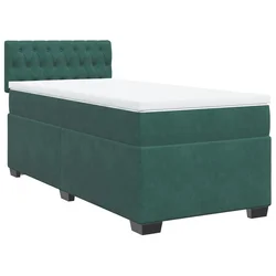 Box spring krevet s madracem tamnozeleni 90x200 cm baršunasti