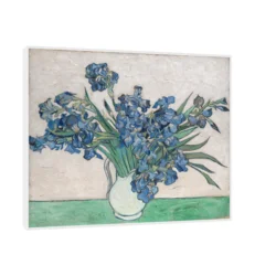 Canvas Slika na platnu Irises, Vincent van Gogh, 75x60cm, Sa ramom, Beli