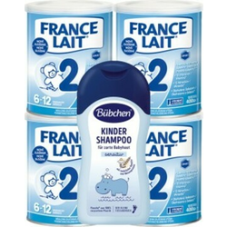 Francuska Lait 2 naknadna mliječna formula za dojenčad od 6-12 mjeseci 4x400g + Bübchen šampon