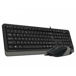 A4 TECH F1010 USB US siva tastatura + USB sivi miš