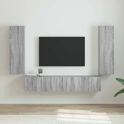 TV zidni ormar Zidne 2 pcs Siva Sonoma 30 x 31 x 100 cm