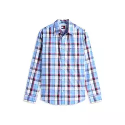 Tommy Jeans Srajca  kraljevo modra / rdeča / črna / bela