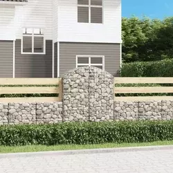 Gabionska košara s lukom 100x50x120/140 cm pocinčano željezo