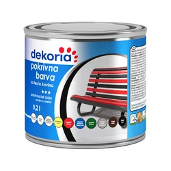 POKRIVNA BARVA ZA LES IN KOVINO DEKORIA RJAVA 0,20l | Topdom