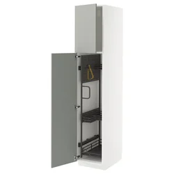 METOD Visoki element-ostava, bela/Havstorp svetlosiva, 40x60x200 cm