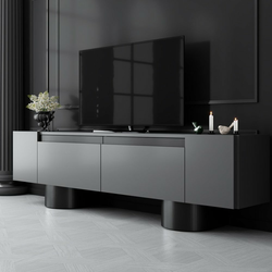 HANAH HOME TV polica Bohem Anthracite Black