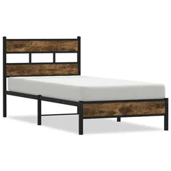 Vidaxl Posteljni okvir brez vzmetnice z vzmetnice dim. hrast 75x190 cm