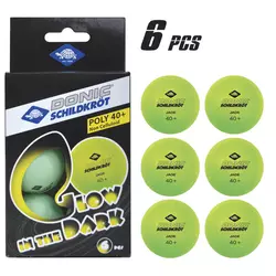 Donic Loptice za stolni tenis Glow in the dark Poly 40+ Zelena