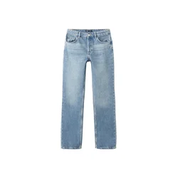 MANGO Kavbojke Lacy moder denim